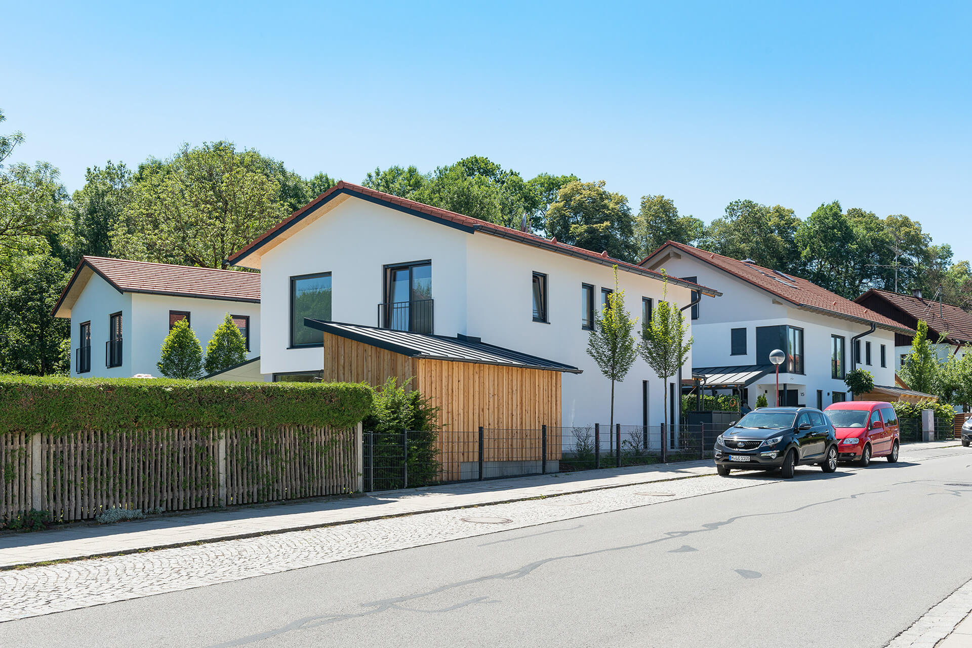 Einfamilienhauses und Doppelhaus, Kybergstr., Oberhaching