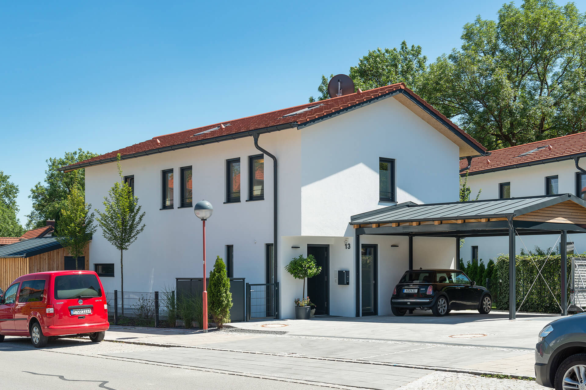 Einfamilienhauses und Doppelhaus, Kybergstr., Oberhaching