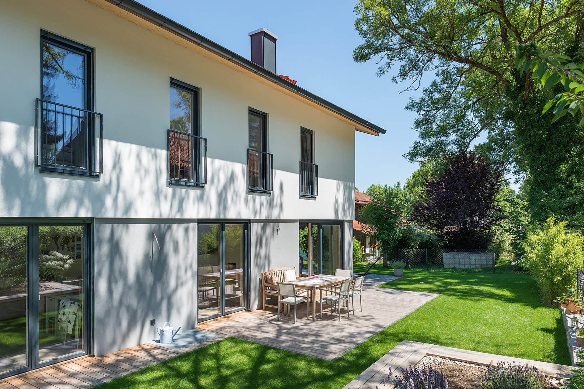 Einfamilienhauses und Doppelhaus, Kybergstr., Oberhaching