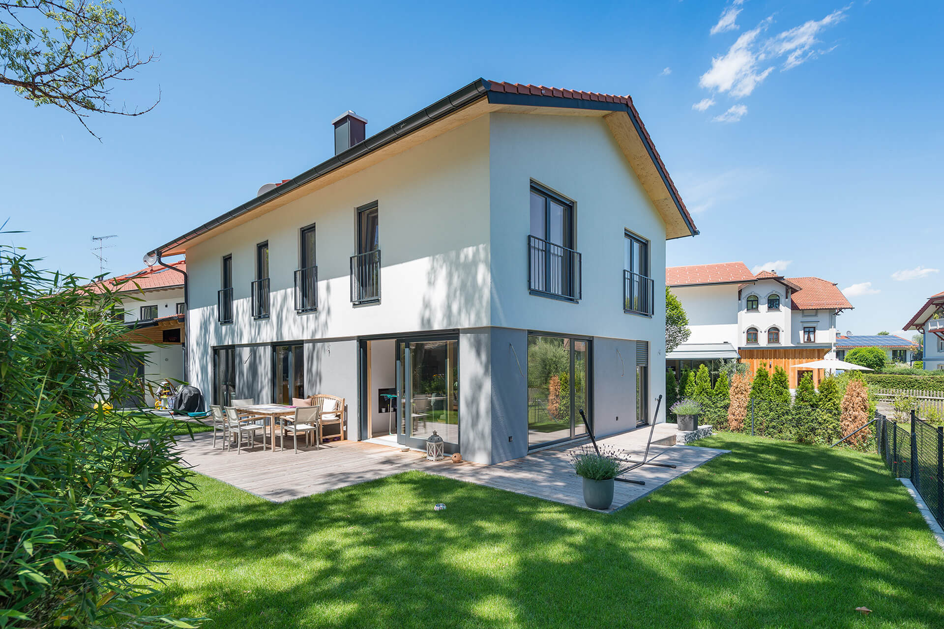 Einfamilienhauses und Doppelhaus, Kybergstr., Oberhaching